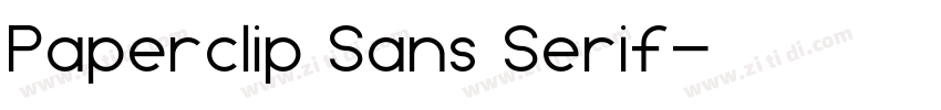Paperclip Sans Serif字体转换